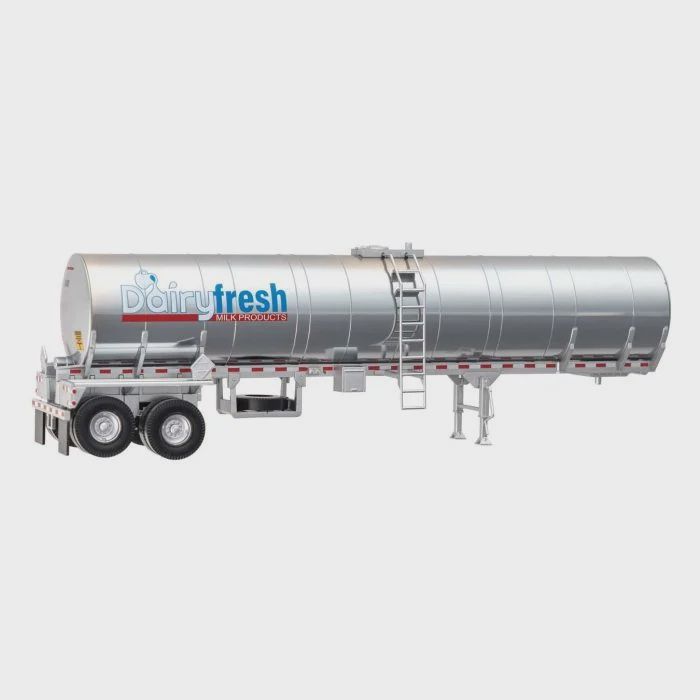 Walthers SceneMaster 949-12353 -  Food Grade Tank Trailer, Assembled, Dairy Fresh Milk Products