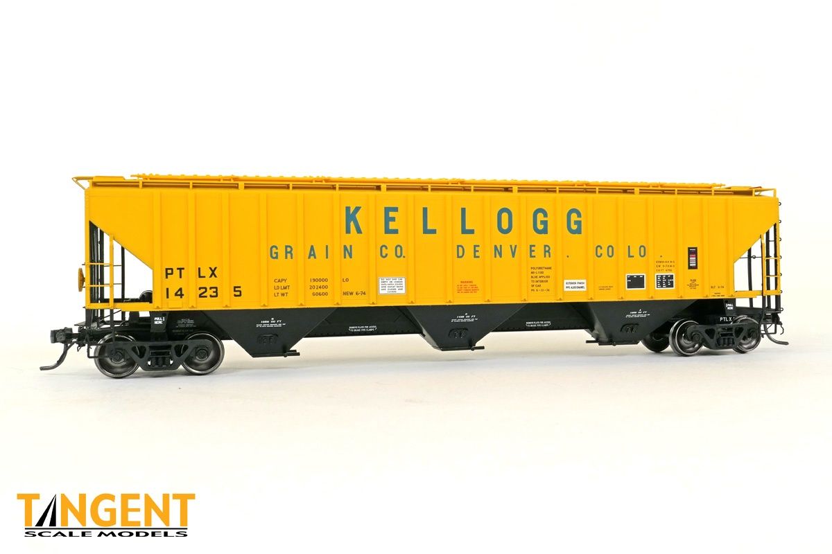 Tangent 20081 Pullman Transport Leasing Company (PTLX) “Kellogg Grain 1974” PS4750 Covered Hopper, Road Number: 14238