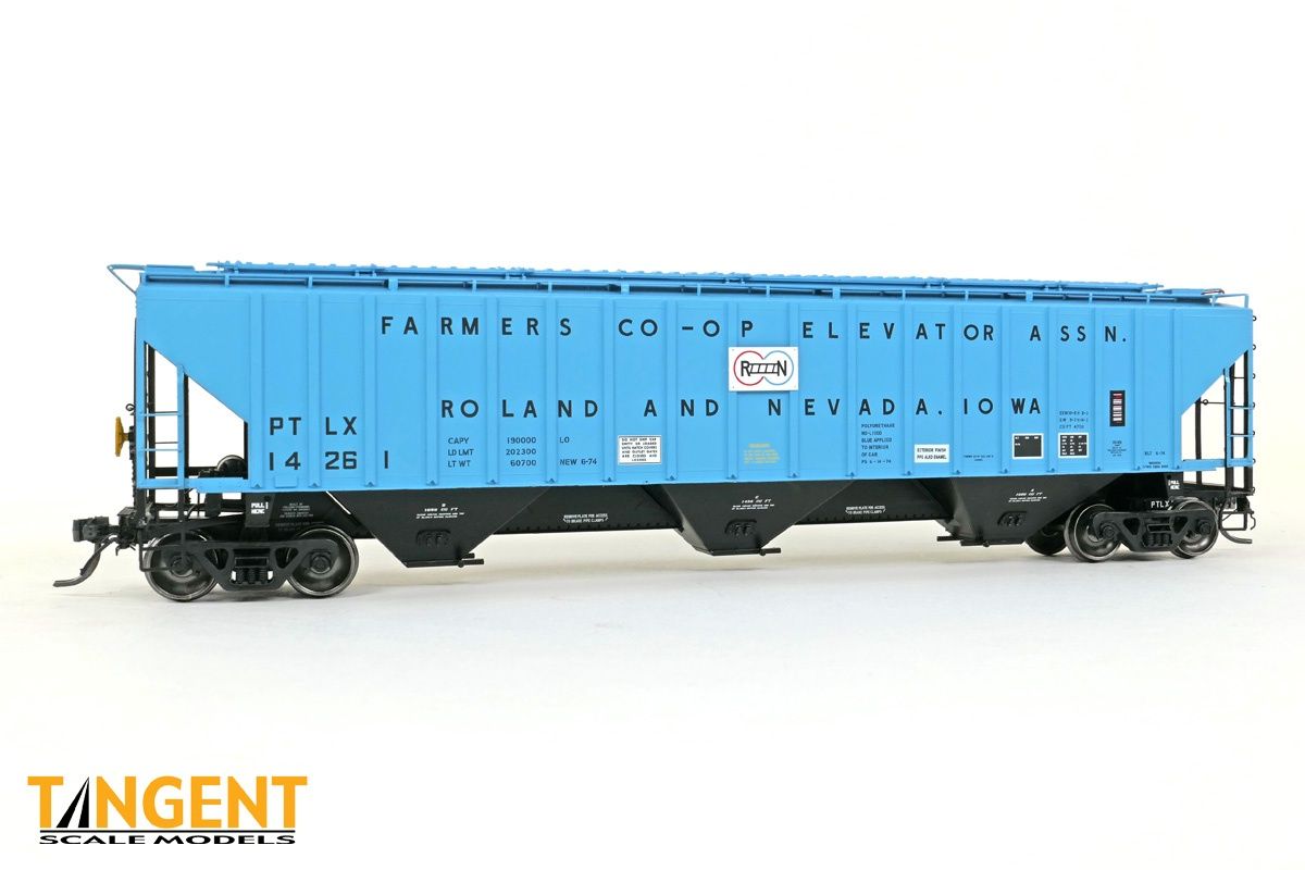 Tangent 20078-01 Pullman Transport Leasing Company (PTLX) “Roland &amp; Nevada Iowa 1974” PS4750 Covered Hopper #14251