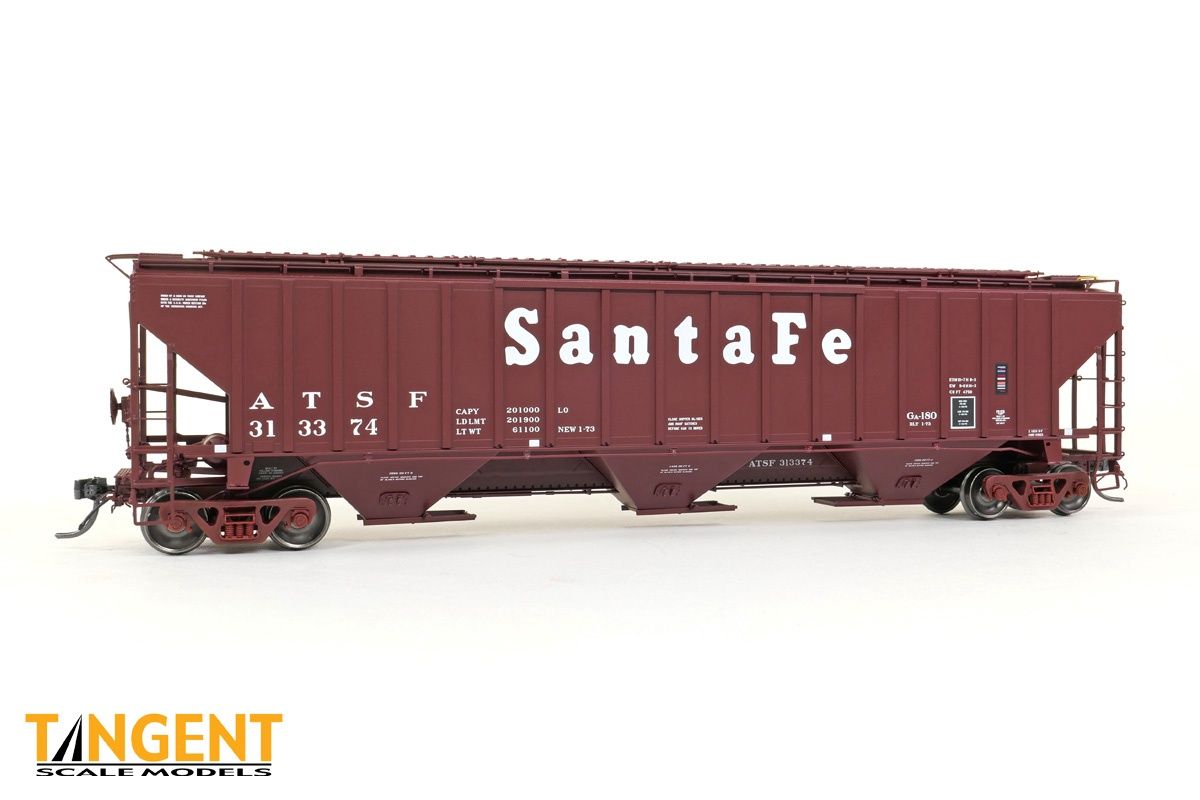 Tangent 36372-03 Atchison, Topeka and Santa Fe (ATSF) “GA-180 Delivery 1-1973” PS4750 Covered Hopper #313336