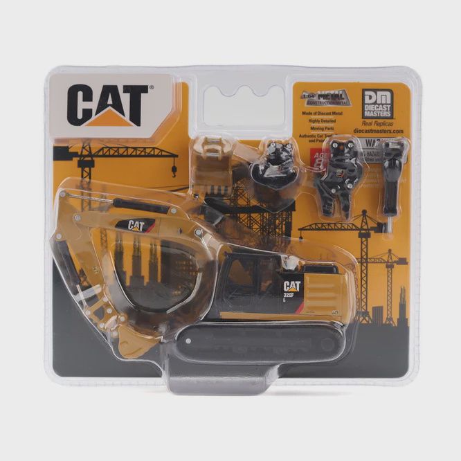 Diecast Master 84683CS - Cat 320 Excavator with interchangeable attachment