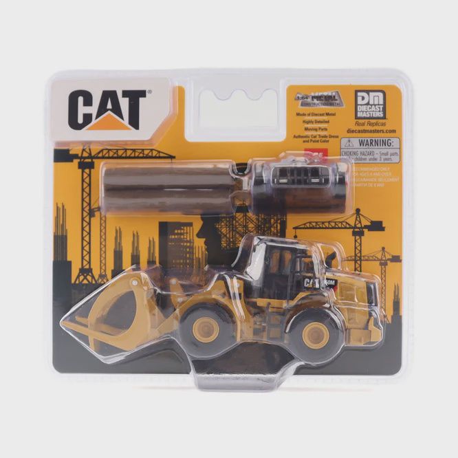Diecast Master 84681CS - 950M Wheel Loader with Log fork and Wood Log