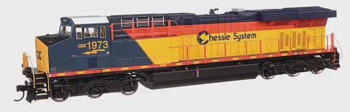 Walthers 910-20228 -- GE ES44AC Evolution Series GEVO - ESU Sound &amp; DCC -- CSX #1973 (Chessie System Heritage)