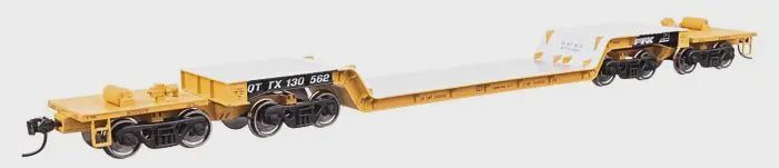 Walthers MainLine - 81' 8-Axle Depressed Center Flatcar - Ready to Run -- TTX QTTX