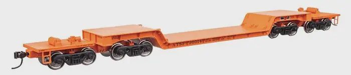 Walthers MainLine 910-50227 - 81' 8-Axle Depressed Center Flatcar - Ready to Run -- Santa Fe #90014