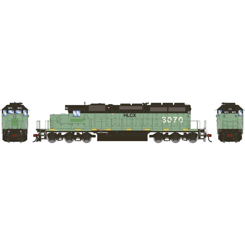Athearn -ATH-1813 HO SD40-2 Locomotive with DCC &amp; Sound Primed For Grime, HLCX #8070
