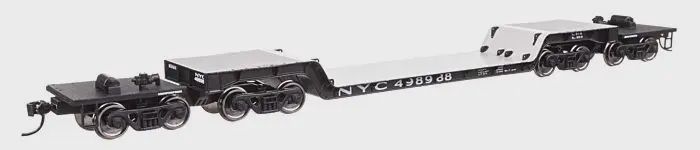 WALTHERS 910-50229 81' 8-Axle Depressed Center Flatcar - Ready to Run -- New York Central #498988