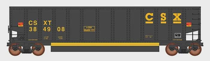 InterMountain 4400007 - 13 Panel Coalporter - CSXT - Black, Road Number: 385006