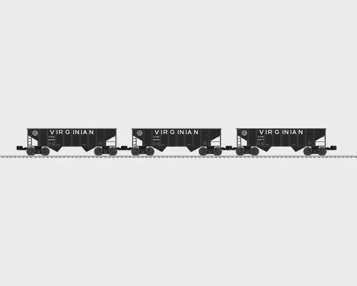 Lionel 2642475 O Virginian 2 Bay Hopper - 3 Pack B