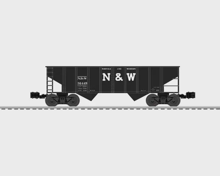 Lionel 2642454 O Norfolk &amp; Western 2 Bay Hopper #86449