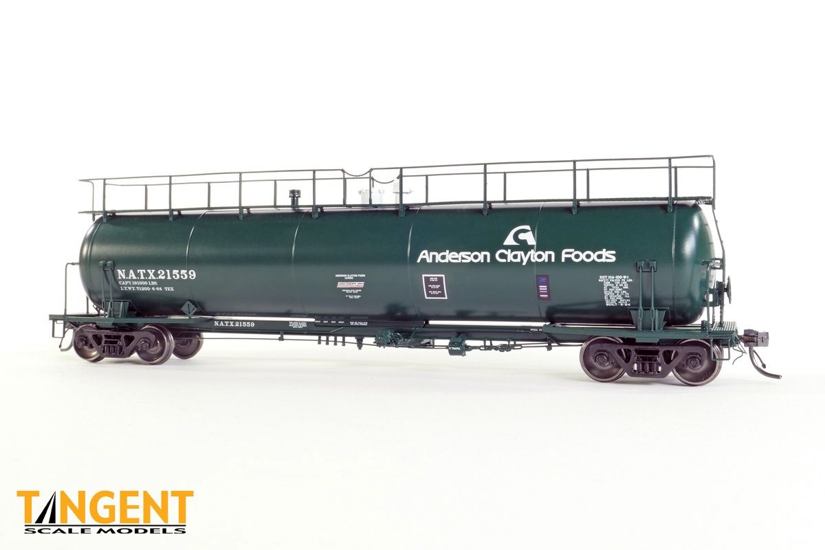 Tangent Scale Models-31012-NATX “Anderson Clayton Foods” 1973+ NACC 1963-Design 20,500gal Non-Insulated Tank, Road Number: 21546