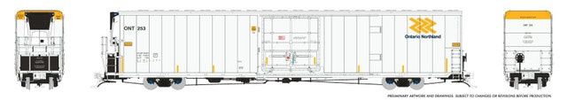 Rapido 167007A - Greenbrier 72' IL 7780 Reefer - Ontario Northland #253, Road Number: 253