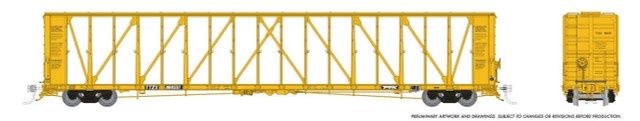 Rapido 174015A - NSC 73' Centerbeam Flatcar - Late, Flush Deck - TTZX, Road Number: 866590