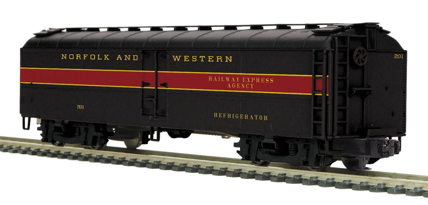 MTH Premier 20-94781 - Norfolk &amp; Western R50B Express Reefer Car, Road Number: 201