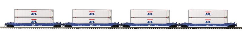 MTH Premier 20-92436 - 4-Car Husky Stack Set - American President Lines