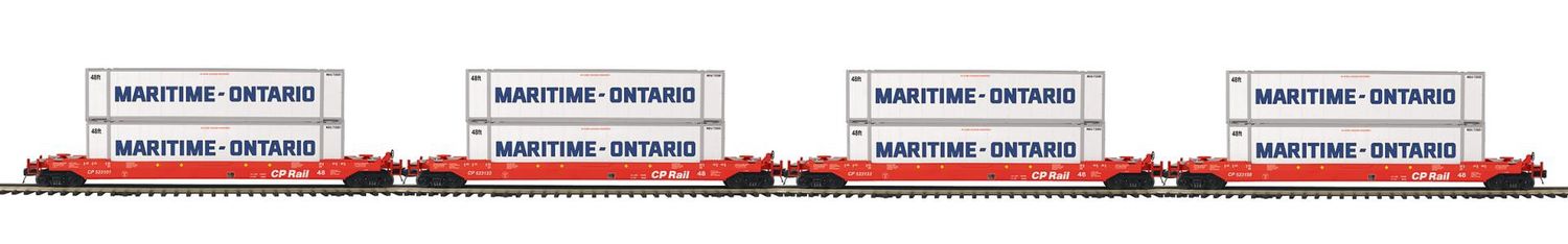 MTHPremier 20-92435 - 4-Car Husky Stack Set - CP Rail