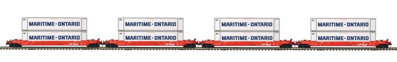 MTHPremier 20-92435 - 4-Car Husky Stack Set - CP Rail