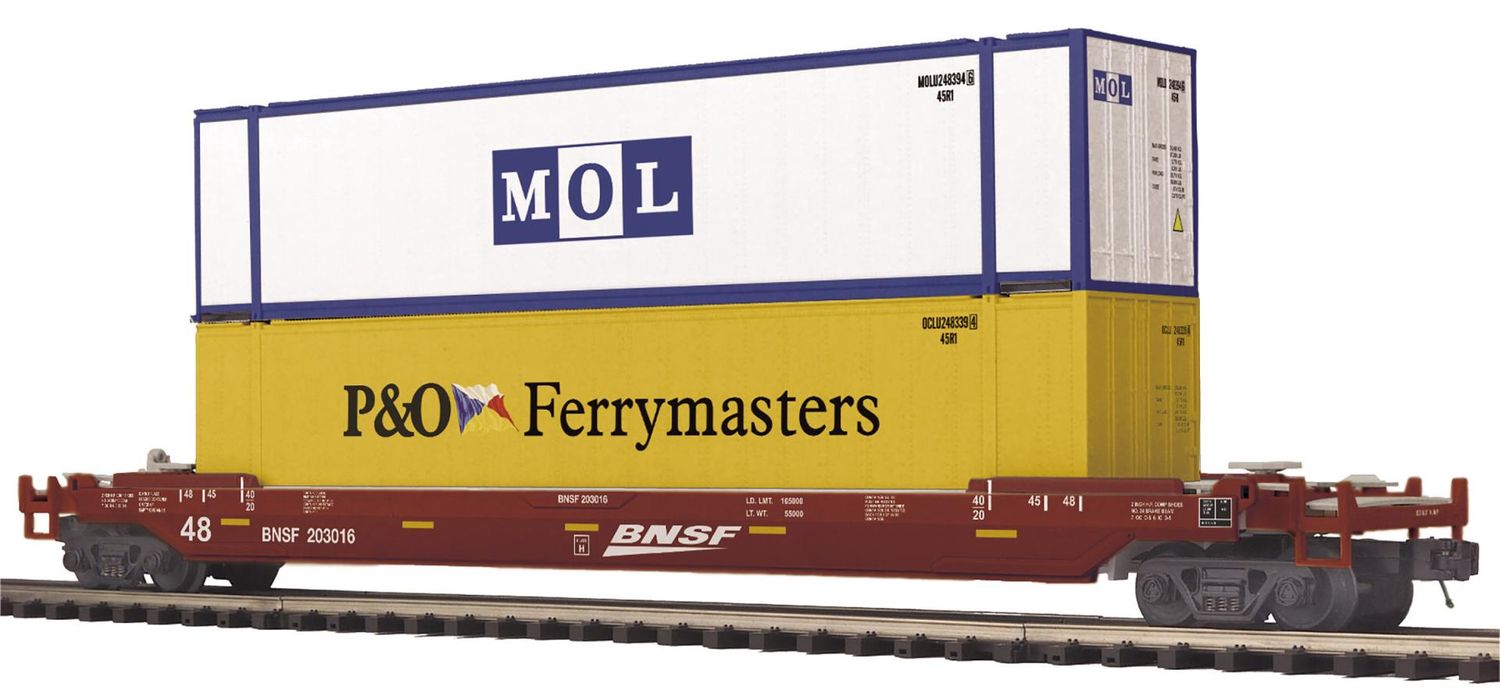 MTH Premier 20-95782 - Husky Stack Car - BNSF, Road Number: 208003