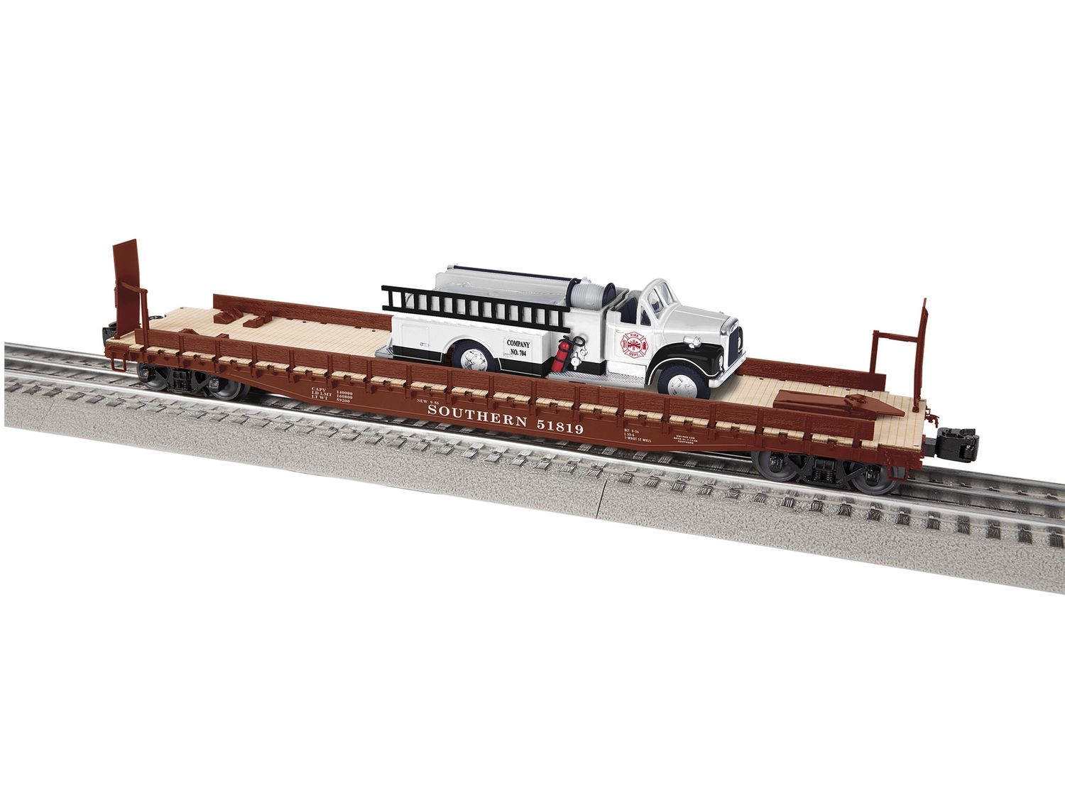 LIONEL 2226310 Southern 50' Flatcar w/ firetruck #51819