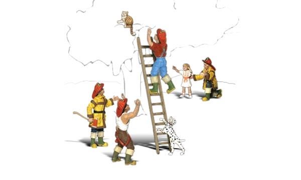 WOODLAND SCENICS A2151 FIREMAN TO THE RESCUE- N SCALE