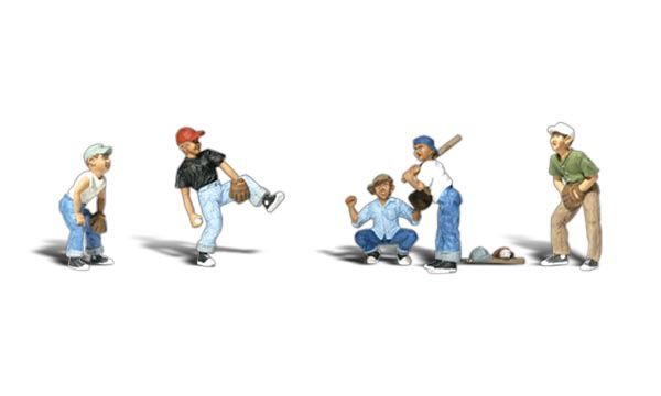 WOODLAND SCENICS A2145 BASEBALL PLAYERS l- N SCALE