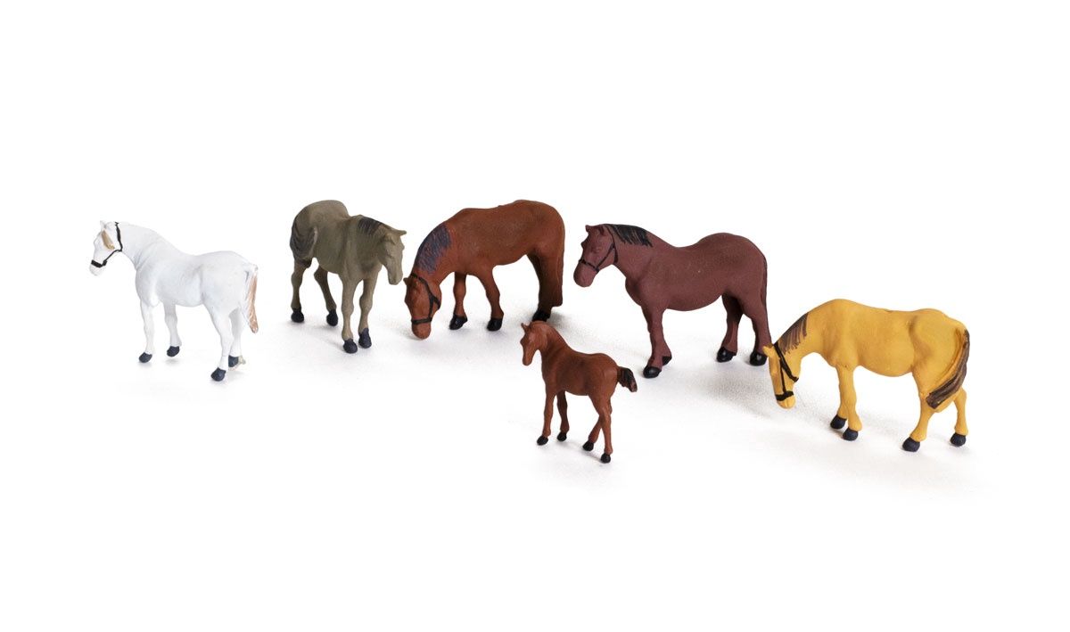 WOODLAND SCENICS A2141 FARM HORSES- N SCALE