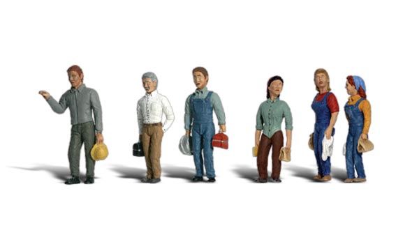 WOODLAND SCENICS A2188 2ND SHIFT WORKERS- N SCALE