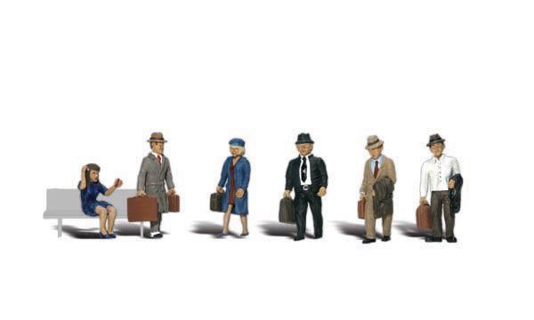 Woodland Scenics A2155 N Scenic Accents Traveler Figures (Set of 6)