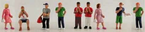 Model Power 1378 N People Eating Figures (Set of 9).