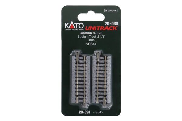 Kato 20-030 N 64mm Straight Track (2 ea) (2 1/2)
