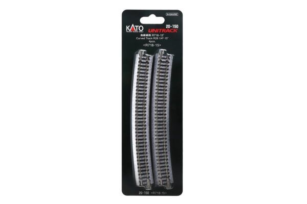 Kato 20-150 N R718-15 Curved Track (4 ea) (28 1/4-15d)