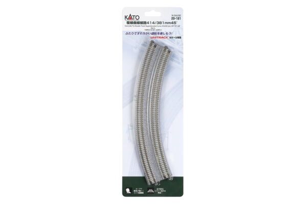 Kato 20-181 N Double Track Superelevated Curved R414/381-45 (2 ea)