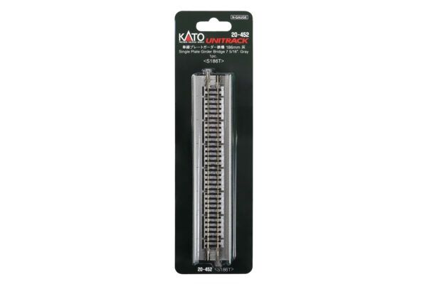 Kato 20-452 N Plate Girder Bridge, Gray, 186mm (1ea) (prev #23-072)