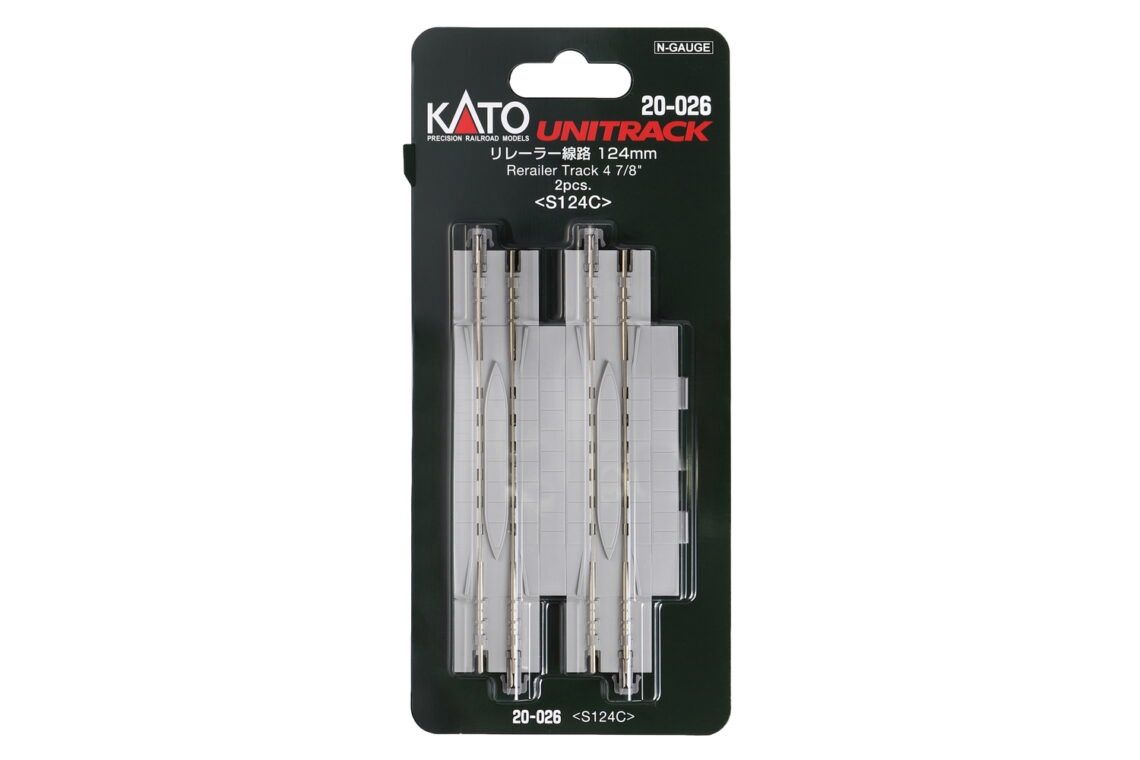 Kato 20-026 N 124 mm Re-Railer Track (2 pcs)