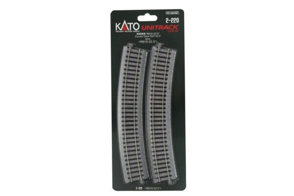 Kato 2-220 H R610-22.5 Curve Track (4 ea)