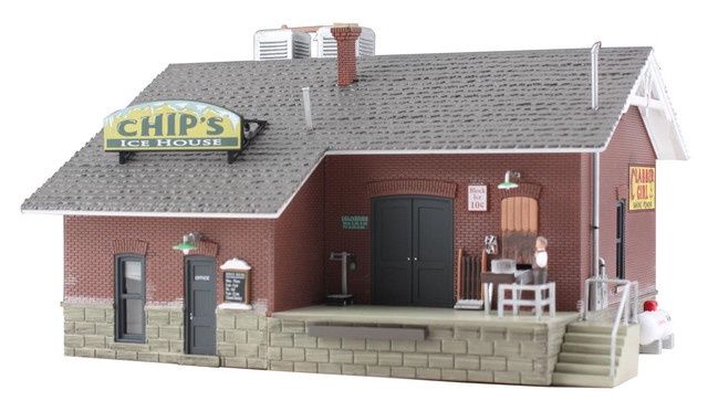 Woodland Scenics BR4927 - Chip's Ice House - Built &amp; Ready Landmark Structure - N Scale
