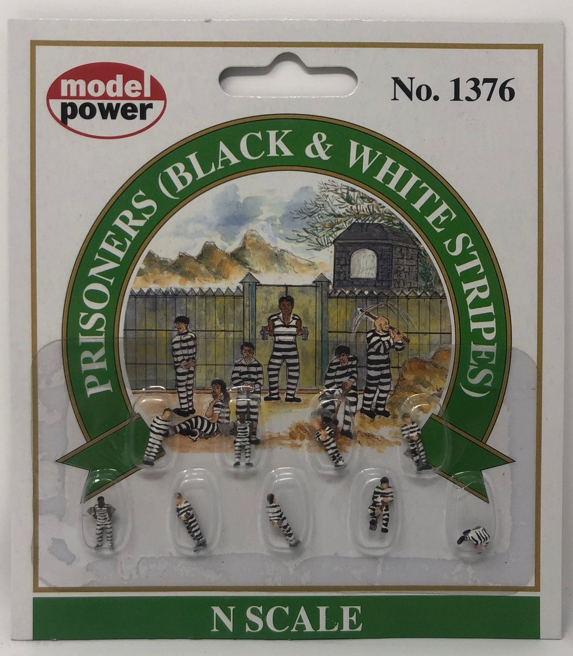 Model Power N 1376 Prisoners Black &amp; White Stripes - 9 Pcs