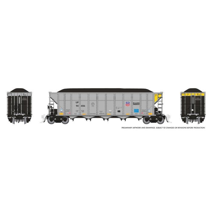 RAPIDO 169063A-HO AutoFlood III Coal Hopper: UP - Building America: Single Car #94542