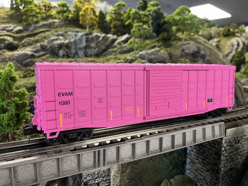 O Scale MTH Premier EVAM 50’ Waffle Box Car