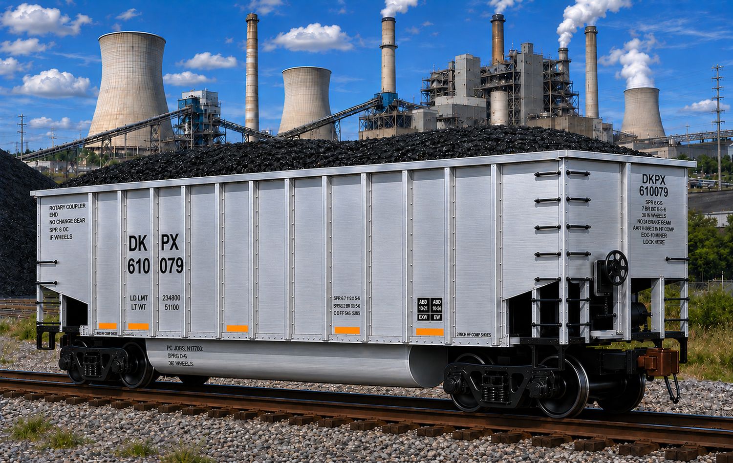ATLAS O PREMIER DKPX COALPORTER 4-PACK (SILVER) - 3RL