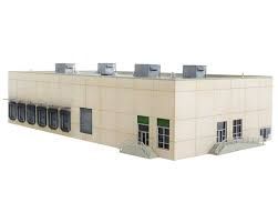 Walthers Cornerstone Part # 933-3862 Modern Concrete Warehouse -- Kit - 12 x 6-3/4 x 3-3/16" 30.4 x 17.1 x 8cm