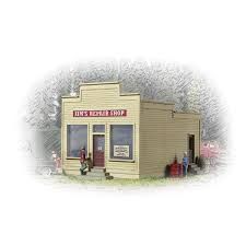 Walthers Cornerstone Part # 933-3229 Jim's Repair Shop -- Kit - 2-3/4 x 1-3/4 x 1-3/4" 6.8 x 4.3 x 4.3cm