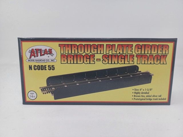 Atlas 2080 - Code 55 Through Plate Girder Bridge Single-Track - N Scale Kit