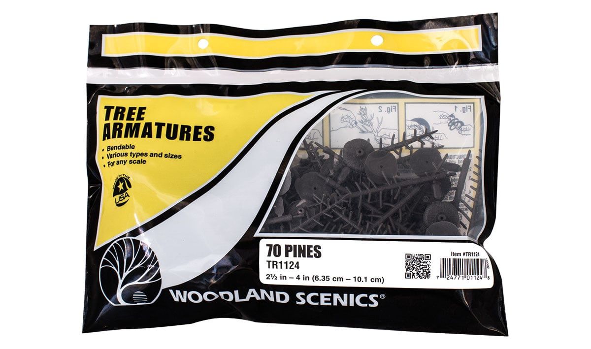 Woodland Scenics TR1124  - 2 1/2" to 4" Armatures (Pine)