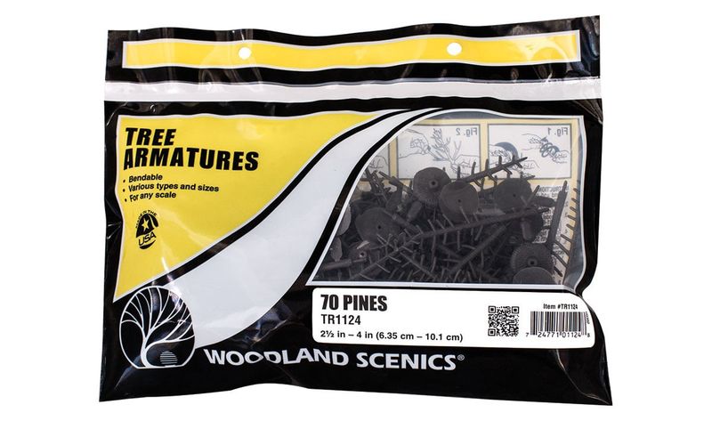 Woodland Scenics TR1124  - 2 1/2" to 4" Armatures (Pine)