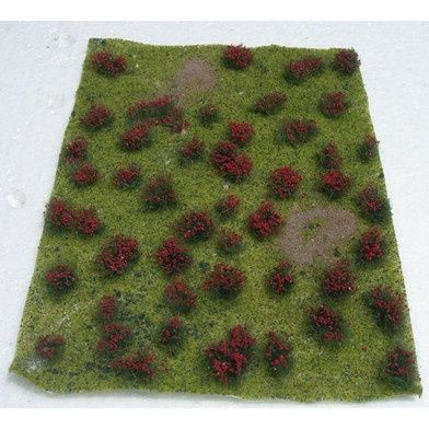 JTT Scenery Landscape 95604 detailing Flowering Meadow Red 5" X 7"