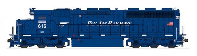 InterMountain 69588S - EMD SD45-2 (DCC and Sound) Pan Am (MEC) 617 - N Scale, Road Number: 617
