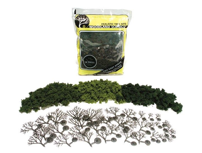 Woodland Scenics TR1102 - Tree Kit - Light, Medium and Dark Green - 14/pkg