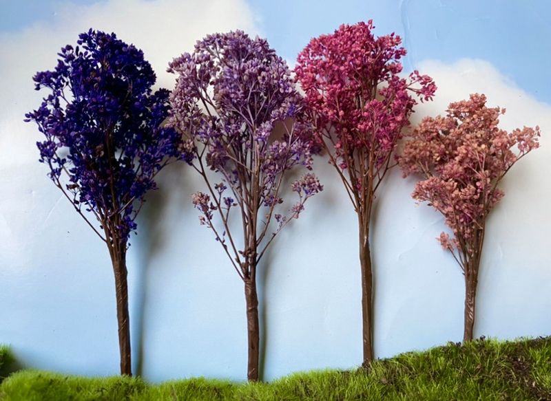 Grand Central Scenery #T40 - Jacaranda/Blossom Tree - 2 - 3" 5.1 - 7.6cm pkg(8)