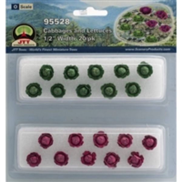 JTT 95528 - Cabbage &amp; Lettuce: 20/pk - 1/2in - O Scale